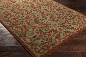 Sandners Traditional Red/Light Brown Area Rug